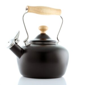 Enamel-on-Steel Carinawood Teakettle 1.8 Quart