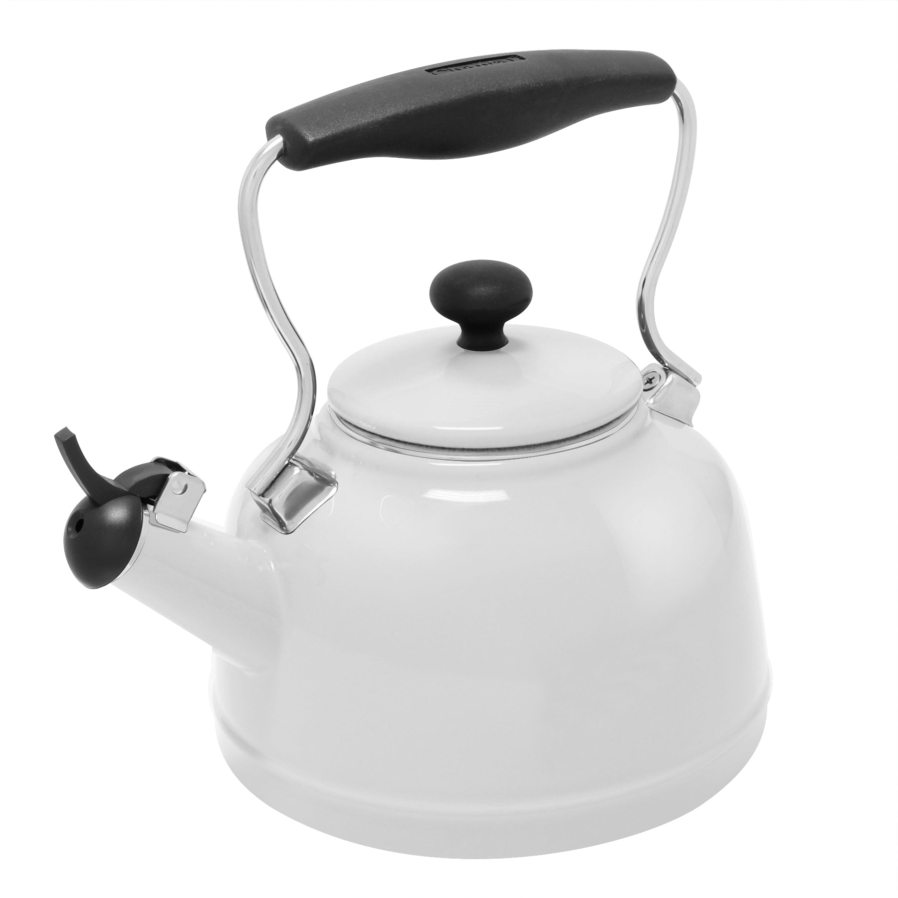 37-VINTWTAngle_d44d5d3b-9fd8-4674-b962-3fec7b10c4cd Enamel-on-Steel Vintage Teakettle Collection 1.7 Quarts in white