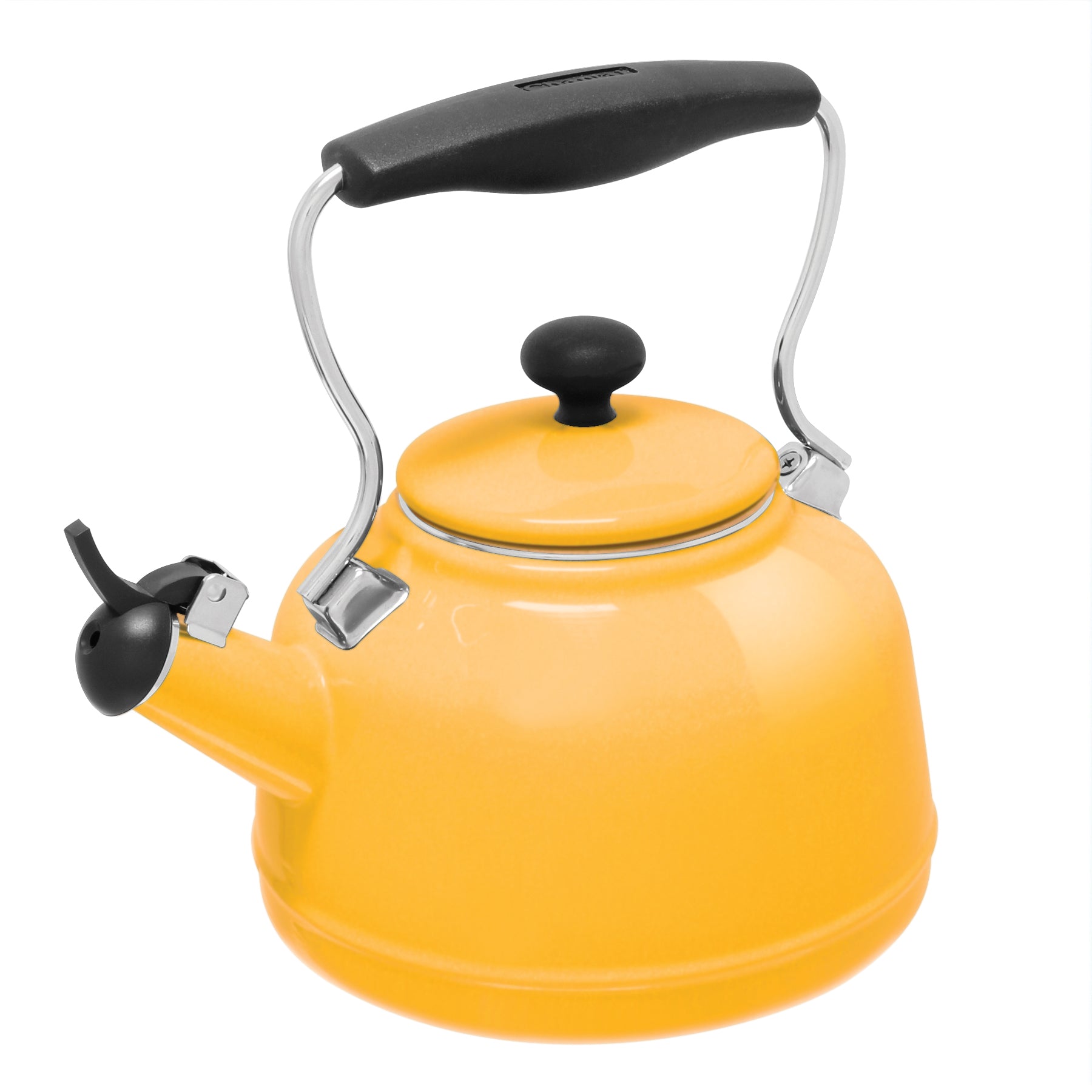 37-VINT_MY vintage stovetop teakettle in marigold
