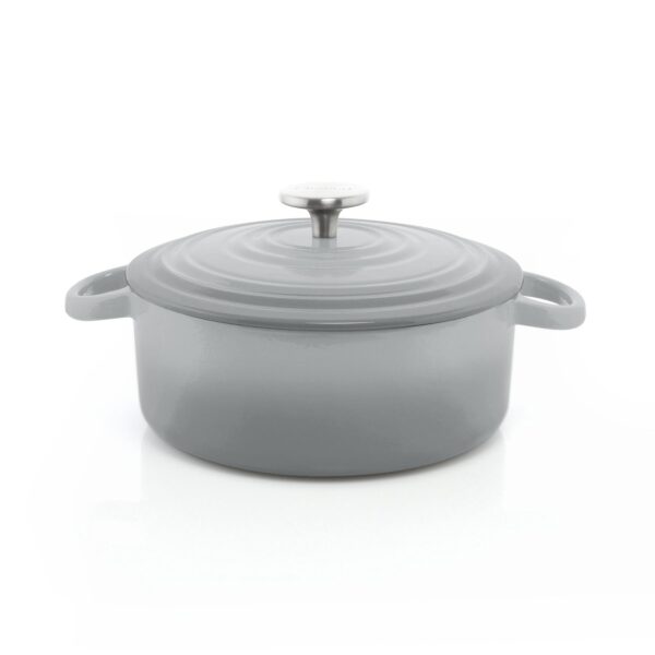 3 quart cast iron dutch oven in gray