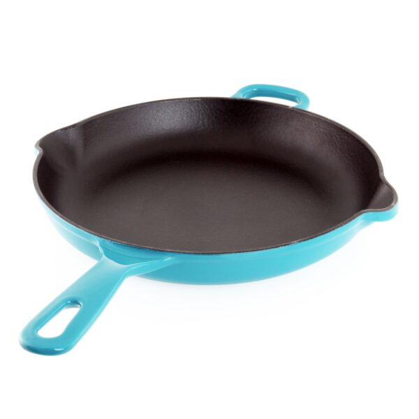 cast iron skillet 10 inch in aqua