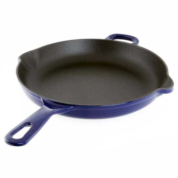 cast iron skillet 10 inch in cobalt blue